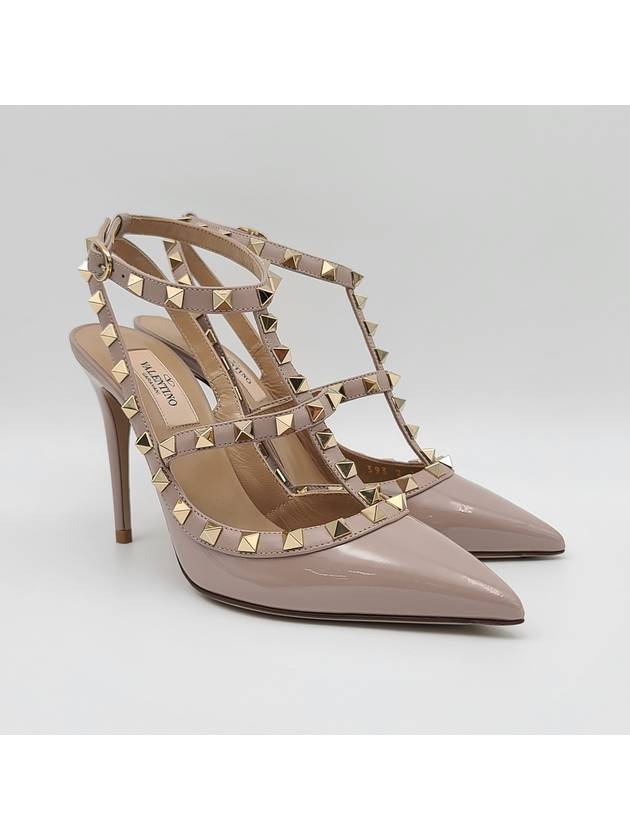 Rockstud Two-Tone Leather Pumps Pink - VALENTINO - BALAAN 3