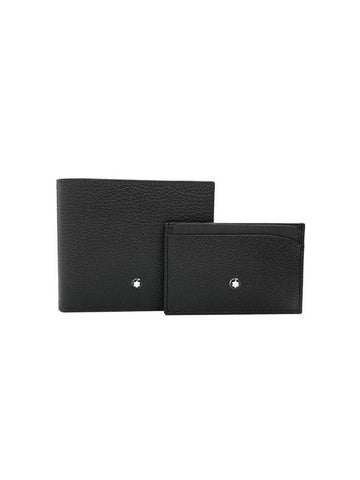 Leather Half Wallet Card Wallet Set Black - MONTBLANC - BALAAN 1