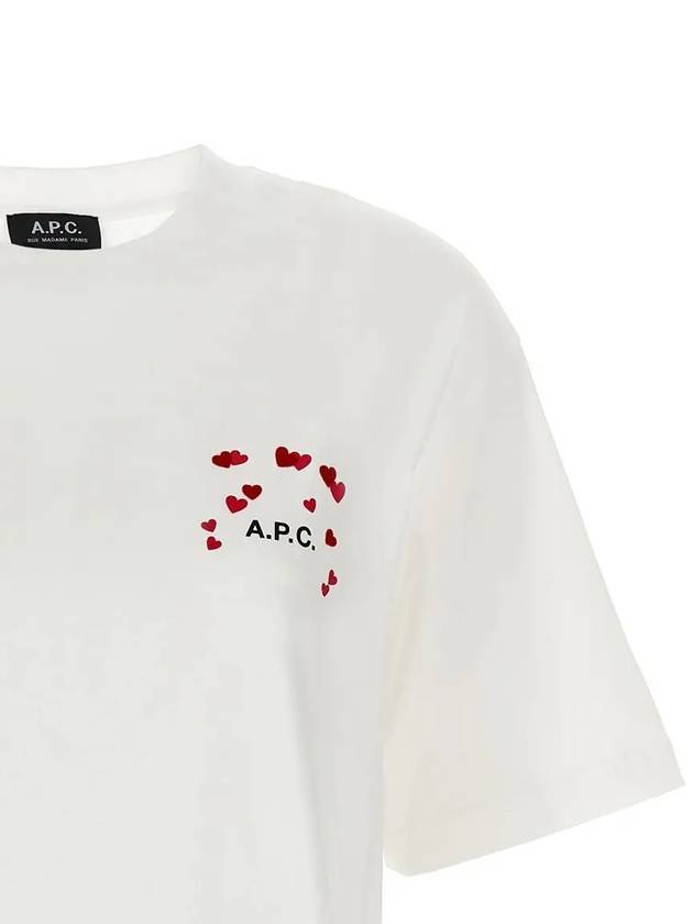 Heart Logo Cotton Short Sleeve T-Shirt White - A.P.C. - BALAAN 5