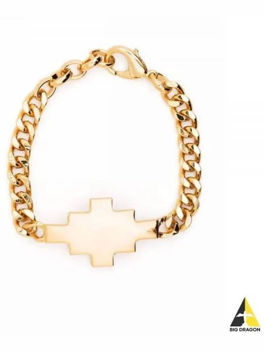 Logo Cross Chain Link Bracelet Gold - MARCELO BURLON - BALAAN 2