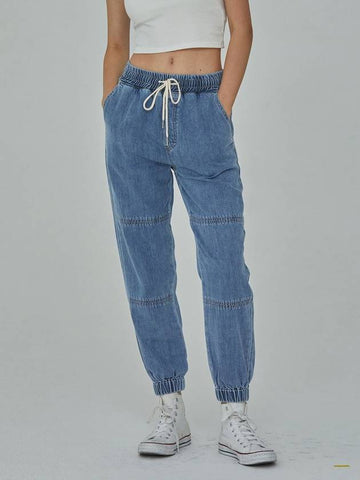 Soft Denim Jogger Jeans Indigo - RYUL+WAI: - BALAAN 1