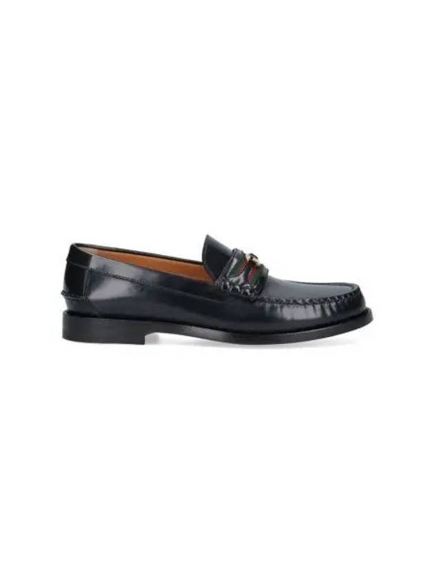 Double G Leather Loafers Black - GUCCI - BALAAN 2