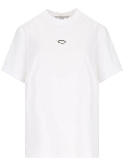 Crystal Lips Short Sleeve T Shirt White - STELLA MCCARTNEY - BALAAN 2