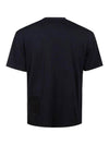 Men's Back Logo Label Cotton Short Sleeve T-Shirt Navy - TEN C - BALAAN 3