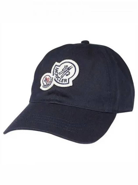 3B00052 04863 778 Logo Patch Ball Cap Blue Navy Hat TJ 270454 - MONCLER - BALAAN 1