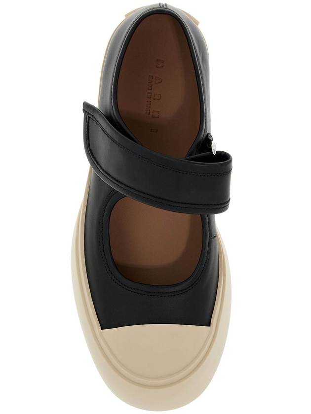 Nappa Leather Mary Jane Low Top Sneakers Black - MARNI - BALAAN 3