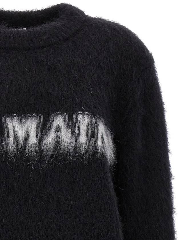 23 fw Black Mohair Blend Sweater BH0KD000KF38EAB B0480738917 - BALMAIN - BALAAN 4