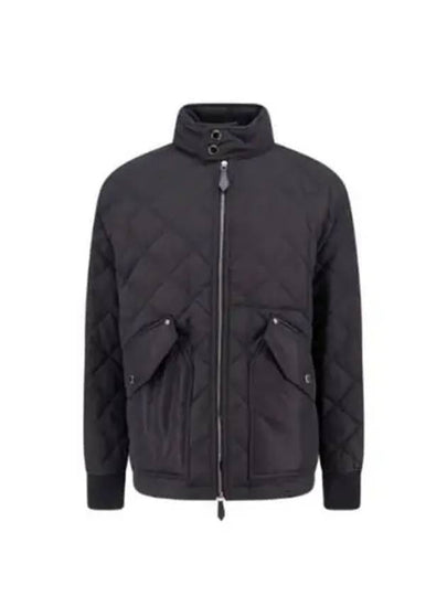 Diamond Quilted Zip-Up Jacket Black - BURBERRY - BALAAN 2