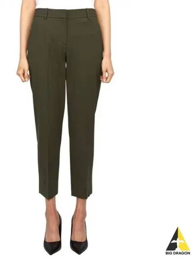 Women's Wool Crop Slacks Dark Green - THEORY - BALAAN 2