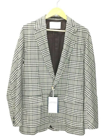 Kolor Men's Beige Gun Club Plaid Single Breasted Blazer, Brand Size 1 (Small) - KOLOR - BALAAN 1