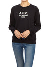 Women's Tina Logo Sweat Sweatshirt Black - A.P.C. - BALAAN 5