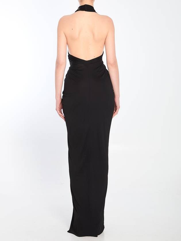 Halter V Long Dress - SAINT LAURENT - BALAAN 4