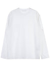 Triangle Logo Pocket Long Sleeve T Shirt White - PRADA - BALAAN 3