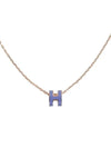 Mini Pop H Pendant Necklace Rose Gold - HERMES - BALAAN 2