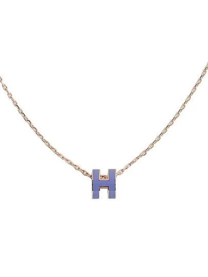 Mini Pop H Pendant Necklace Rose Gold - HERMES - BALAAN 2