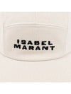 Tej Canvas Cap Hat Ecru Black 23ACQ008XFAA2C08A ECBK - ISABEL MARANT - BALAAN 5