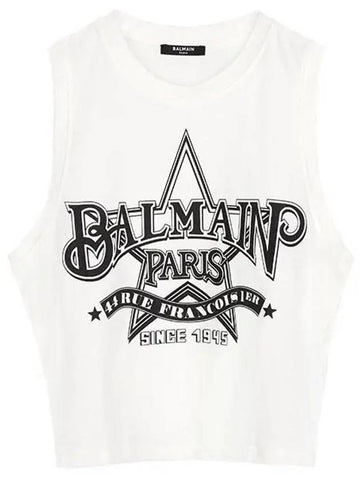 White Western Sleeveless CF1EA025 GD29 GAB 1210393 - BALMAIN - BALAAN 1