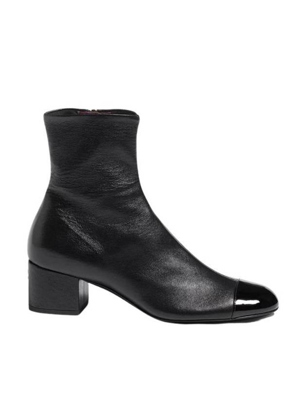 Patent Lambskin Middle Boots Black - CHANEL - BALAAN 1