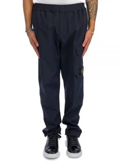 Logo Patch Cargo Track Pants Navy - STONE ISLAND - BALAAN 2