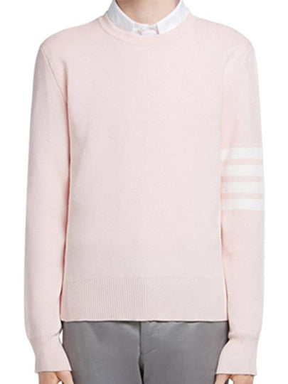 4 Bar Armband Milano Stitch Knit Top Light Pink - THOM BROWNE - BALAAN 2