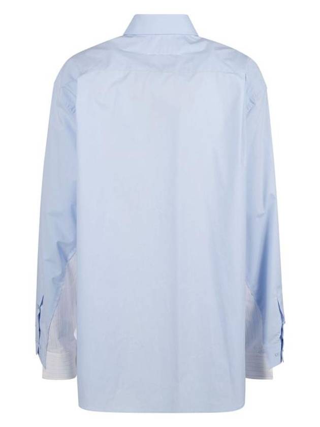 Panel Detail Double Maxi Shirt Light Blue - MAISON MARGIELA - BALAAN 3