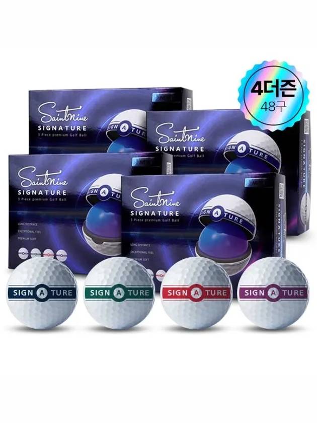 New Signature Putting Track 3 Piece Golf Ball 4 Dozen 48 Balls - SAINTNINE - BALAAN 1