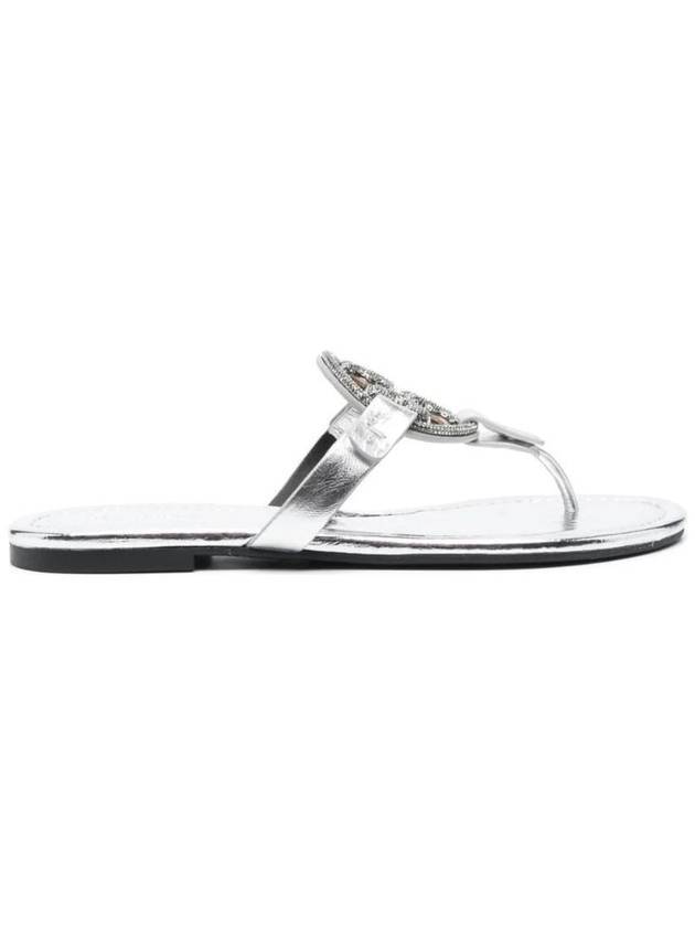 Women's Miller Flip Flops Silver - TORY BURCH - BALAAN 1