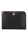 Pebble Minifolio Clutch Bag Black - THOM BROWNE - BALAAN 2