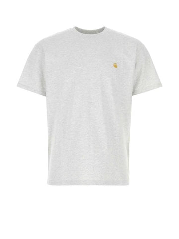 Chase Embroidery Logo Short Sleeve T-Shirt Ash Heather - CARHARTT WIP - BALAAN 1