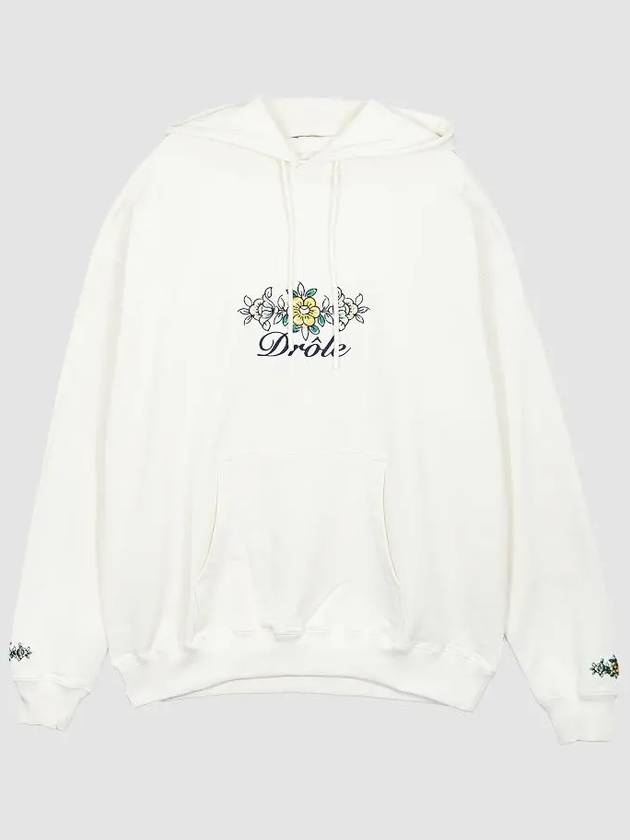 Drold Monsieur floral logo embroidery hood HO126 CO001 CM cream - DROLE DE MONSIEUR - BALAAN 2