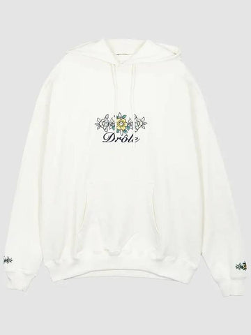 Drold Monsieur floral logo embroidery hood HO126 CO001 CM cream - DROLE DE MONSIEUR - BALAAN 1