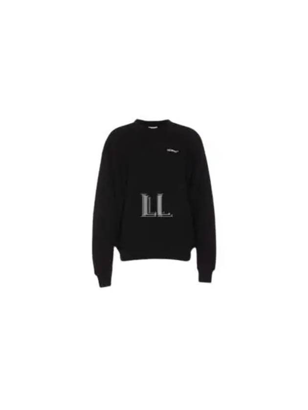 Embroidered Logo Sweatshirt Black - OFF WHITE - BALAAN 2