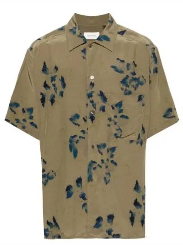 Floral Print Short Sleeve Shirt Khaki - LEMAIRE - BALAAN 2