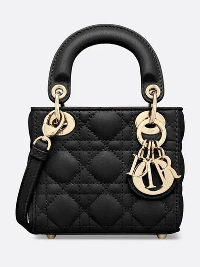 Micro Lady Cannage Lambskin Mini Bag Black - DIOR - BALAAN 2