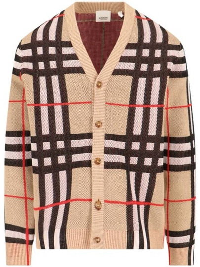 Check Technical Cotton Blend Cardigan Archive Beige - BURBERRY - BALAAN 2