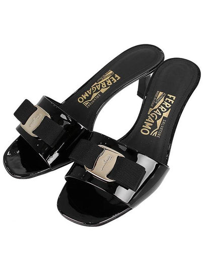 Vara Bow Sandal Heels Black - SALVATORE FERRAGAMO - BALAAN 2