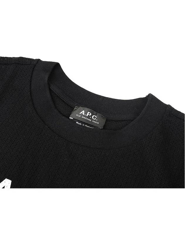 Mae Pique Mesh Short Sleeve T-Shirt Black - A.P.C. - BALAAN 4