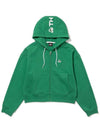 2NE Doug Logo Point Crop Hooded Zip-Up GREEN - 20THHOLE - BALAAN 1