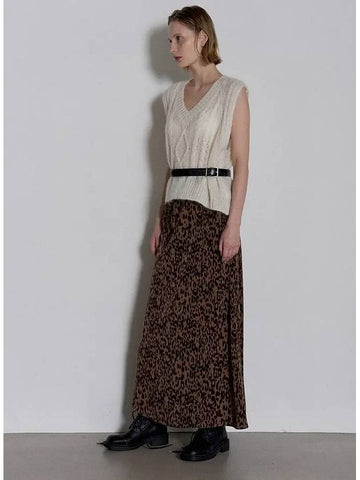 Leopard banding long skirt - EGOEDIT - BALAAN 1