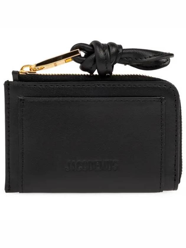 Le Porte Cartes Tourni Leather Card Wallet Black - JACQUEMUS - BALAAN 2