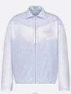 Couture Zipped Long Sleeve Shirt Blue - DIOR - BALAAN 6