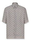 Oblique Short Sleeve Shirt Grey - DIOR - BALAAN 2