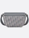 Saddle Mini Flap Messenger Bag Deep Gray Dior Oblique Jacquard Grained Calfskin 2ADCA435YKS H12E - DIOR - BALAAN 3