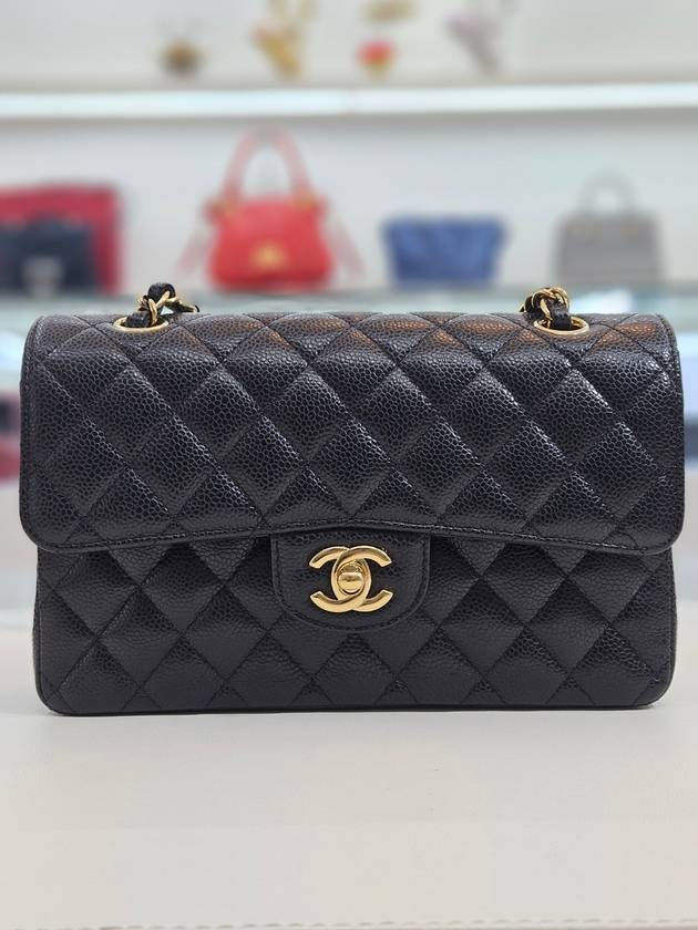 Classic Caviar Small Gold Chain Shoulder Bag Black A01113 - CHANEL - BALAAN 2