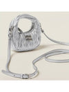 Wander Matelasse Micro Nappa Leather Hobo Mini Bag Silver - MIU MIU - BALAAN 4