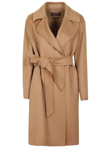 Totem Belt Virgin Wool Single Coat Camel - MAX MARA - BALAAN 1