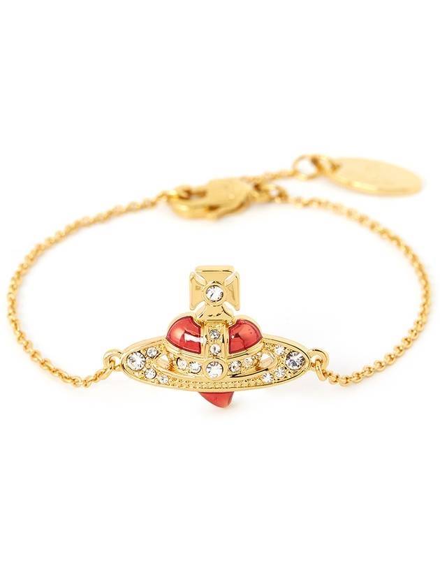 New Diamante Heart Chain Bracelet Gold - VIVIENNE WESTWOOD - BALAAN 1