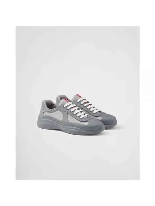 America's Cup Soft Rubber and Bicycle Fabric Sneakers Steel Gray 4E6500 3LLJ F0276 F 025 - PRADA - BALAAN 1