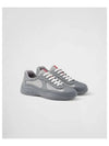 America's Cup Soft Rubber Bike Fabric Low Top Sneakers Slate Grey - PRADA - BALAAN 1