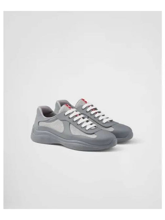 America's Cup Soft Rubber Bike Fabric Low Top Sneakers Slate Grey - PRADA - BALAAN 2